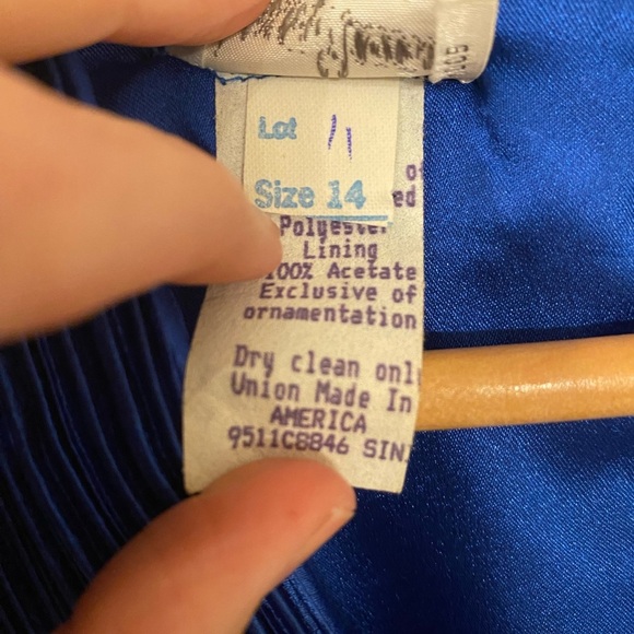 Neiman Marcus Womens Vintage Blue Stretchy Evening Top - Picture 8 of 9